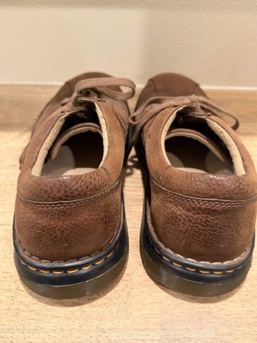 Dr. Martens John Brown Leather Oxford Shoes Mens Size 12 Low Top Walkers - Picture 6 of 9
